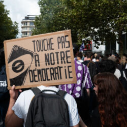 Demonstration In Rennes Against Emmanuel Macron’s ”Coup De Force”